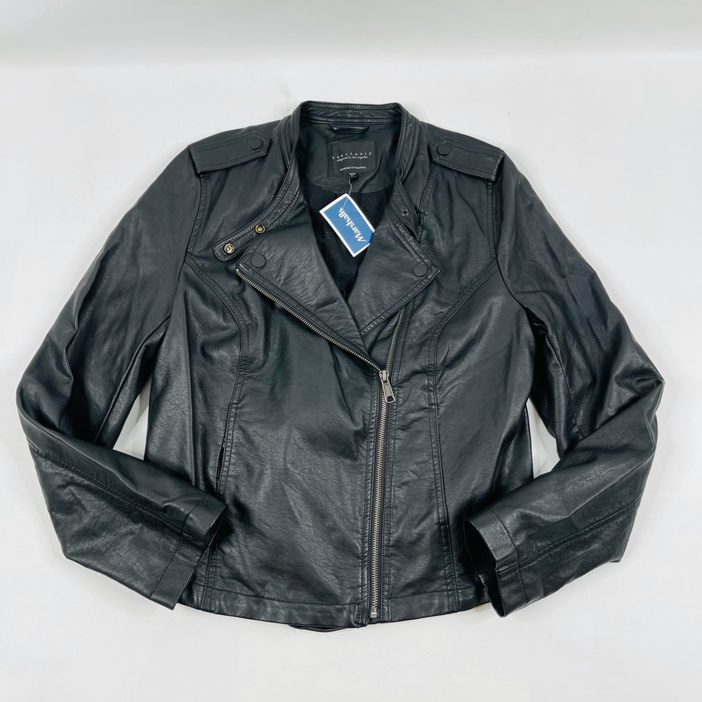 New Sanctuary Faux Vegan Leather Jacket